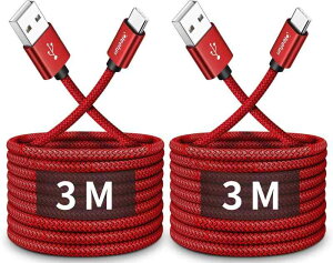 USB Type C �P�[�u���y3m 2�{�Z�b�g�zCLEEFUN �}���[�d �^�C�v c �P�[�u�� ���� �����f�[�^�]�� �R�[�h �^�C�vc ���ϋv �f���h�~ �i�C����Switch�AiPhone15Pro iPhone15�AXperia�AGalaxy S10