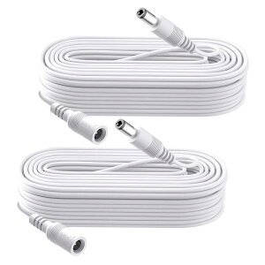 Security-01 2�� 10m DC�����P�[�u�� DC/AC�d�������P�[�u�� DC�v���O �����R�[�h LED �e�[�v���C�g �r�f�I �J���� �Ď��J���� �p�̓d���A�_�v�^�[�R�[�h �O�a 5.5mm/���a 2.1mm ��/�z���C�g
