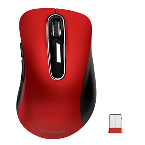 memzuoix ���C�����X�}�E�X ���� 2.4GHz �l�ԍH�w�f�U�C�� �����Ԏg�p�Ŕ��ɂ��� 1400DPI �����x���w�g���b�L���O �������p USB ���V�[�o�[�t�� 5�{�^�� PC �m�[ �gMacBook Chrome OS �Ή��A���b�h