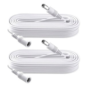 Security-01 2�� 3m DC�����P�[�u�� DC/AC�d�������P�[�u�� DC�v���O �����R�[�h LED �e�[�v���C�g �r�f�I �J���� �Ď��J�����p�̓d���A�_�v�^�[�R�[�h �O�a 5.5mm/���a 2.1mm ��/�z���C�g