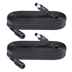 Security-01 2�� 3m DC�����P�[�u�� DC/AC�d�������P�[�u�� DC�v���O �����R�[�h LED �e�[�v���C�g �r�f�I �J���� �Ď��J�����p�̓d���A�_�v�^�[�R�[�h �O�a 5.5mm/���a 2.1mm ��/�u���b�N