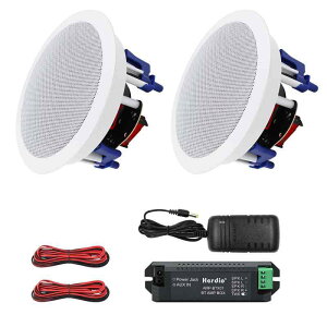 Herdio 300W Bluetooth �V�䖄�ߍ��݌^�X�s�[�J�[ 2�E�F�C/���E���h�^/1�{ �z���C�g 18.5cm 8�� �V��X�s�[�J�[