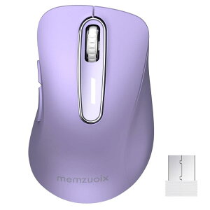memzuoix ���C�����X�}�E�X ���� 2.4GHz �l�ԍH�w�f�U�C�� �����Ԏg�p�Ŕ��ɂ��� 1400DPI �����x���w�g���b�L���O �������p USB ���V�[�o�[�t�� 5�{�^�� PC �m�[ �gMacBook Chrome OS �Ή��A���x���_�[