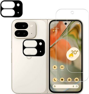 �y2+2���Z�b�g�zKPNS �f�ސ� �����K���XGoogle Pixel 9 Pro Fold �p �K���X�t�B���� �J�����t�B���� �J�o�[ �ی�t�B����