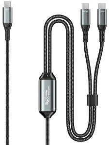 CableCreation USB C �P�[�u�� 2-in-1, C�^�C�v 6ft/1.8���[�g���E�f���A�� USB-C�ϊ��A 140W�ő� PD�[�d Type C �X�v���b�^�[ iPhone 16/15�AMacBook�AiPad�ACarplay&amp