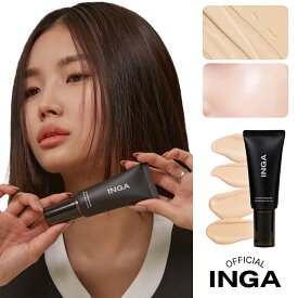 【 INGA 公式 】【 タトゥー ファンデーション N22 】 下地 ベース メイク ファンデーション カバー 持続力 キープ 色移り ツヤ パウダー 乾燥肌 敏感肌 混合肌 密着力 トラブル肌 イエベ ブルべ コスメ 化粧品 肌 くすみ 毛穴 インガ