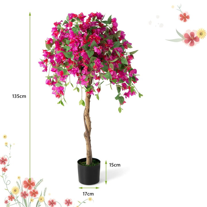 楽天市場】フェイクグリーン 高さ135cm 造花 人工 観葉植物 フェイク  