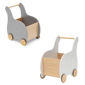 手押し車 ておしぐるま キッズワゴン おもちゃ収納 おもちゃ収納ボックス 子供用ウォーカー 知育玩具 つかまり立ち 歩行練習 人形遊び ままごと 出産祝い 北欧風 かわいい ホワイト/グレー