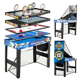 マルチゲームテーブル 10in1 ボードゲーム 卓上 テーブルゲーム ビリヤード 卓球 ホッケー エアホッケー サッカー バスケ 的当て ピンボール ダーツ アーチェリー 親子 家族 親友 みんなで遊べるおもちゃ 人気 多機能 コンパクト 収納も簡単