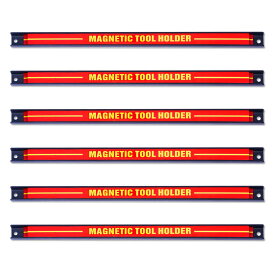 送料無料 6本セット 18''x6本 マグネットツールホルダー マグネットツールバー 工具収納 強力型 磁気ツールホルダー 工具ホルダー 壁付け ガレージ ワークショップ レンチ スパナ ペンチ ドライバー 収納