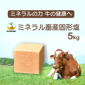 【送料無料】KOSEME ミネラル畜産用 固形塩 5kg×4個・単品もあり｜10 成分精密配合・防雨コーティング技術｜牛 / 乳牛 / 肉牛用 ミネラル補給・成長支援｜高密度成形 1 頭あたり 50 - 100g / 日目安 家畜 栄養 塩