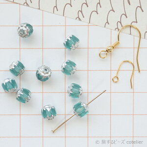 チェコビーズ 【6mm 10個】ミントグリーンマット FPダブルフェイス カテドラル ガラス ビーズ 手芸 専門店 R100