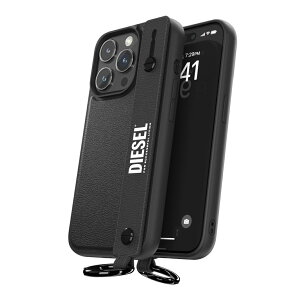 DIESEL[fB[[] iPhone 15 Pro case Handstrap Black
