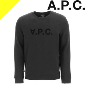 アーペーセー スウェット トレーナー メンズ ブランド ロゴ コットン 綿100% クルーネック 丸首 大きいサイズ 黒 ブラック A.P.C. VPC SWEATSHIRT COFAX H27378