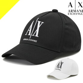 アルマーニ エクスチェンジ キャップ 帽子 ベースボールキャップ メンズ ロゴ 刺繍 大きいサイズ ブランド プレゼント 黒 白 ブラック ホワイト ARMANI EXCHANGE ICON LOGO BASEBALL CAP 954047 CC811