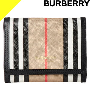 あす楽 交換無料 革 財布 本革 小銭入れ付き 三つ折り財布 レディース ミニ財布 ベージュ ブランド バーバリー コンパクト アイコンストライプ Strip Small Icon Eaisg Burberry タイムセール Europub Co Uk