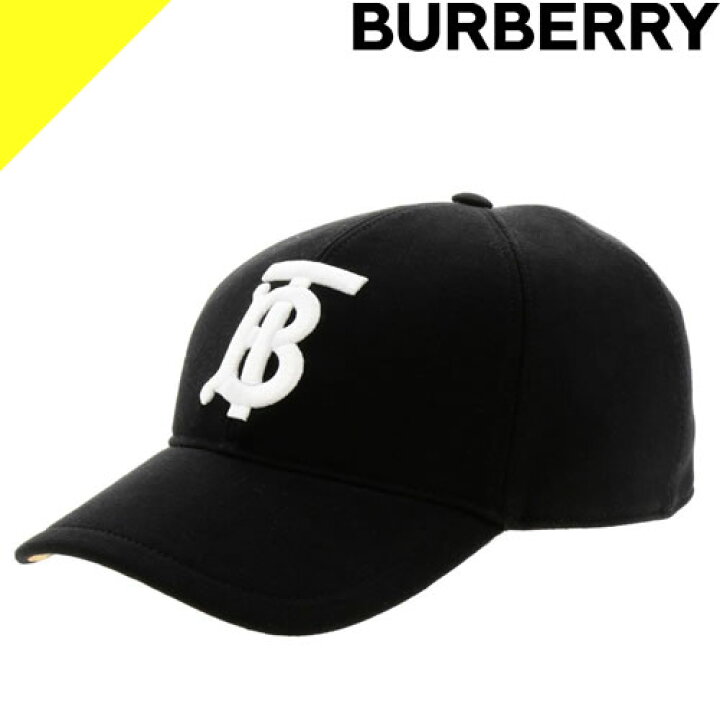 バーバリー キャップ ベースボールキャップ メンズ レディース モノグラム コットン ブランド 大きいサイズ 黒 ブラック BURBERRY  TB Logo Embroidered Baseball Cap 8010946 Cotonas（コトナス）