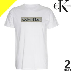 カルバンクライン Tシャツ 半袖 クルーネック 丸首 メンズ CK ロゴ プリント コットン おしゃれ 大きいサイズ ブランド プレゼント 白 黒 ホワイト ブラック Calvin Klein 40QM853 [ネコポス発送]