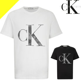 カルバンクライン Tシャツ メンズ 半袖 クルーネック 丸首 CK ロゴ プリント ブランド 大きいサイズ オシャレ かっこいい コットン 綿100% 白 黒 ホワイト ブラック Calvin Klein T-SHIRT 40IC808 [ネコポス発送]