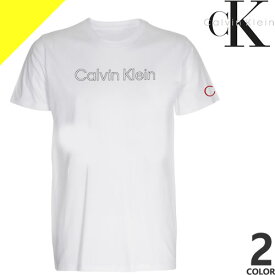 カルバンクライン Tシャツ 半袖 クルーネック 丸首 メンズ CK ロゴ プリント コットン おしゃれ 大きいサイズ ブランド プレゼント 白 黒 ホワイト ブラック Calvin Klein 40DC816 [ネコポス発送]