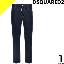 【SALE】ディースクエアード デニム スケーター パンツ ジーンズ ダメージデニム メンズ ボタンフライ スリム 大きいサイズ ブランド DSQUARED2 DARK RINSE WASH SKATER JEANS S74LB1425 S30664