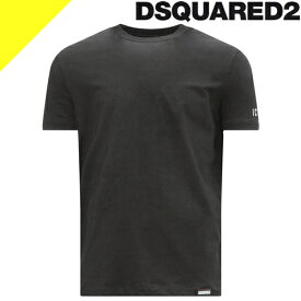 ディースクエアード Tシャツ 半袖 クルーネック 丸首 メンズ ロゴ プリント スリムフィット ブランド 黒 ブラック DSQUARED2 BE ICON T-SHIRT D9M204470 [ネコポス発送]