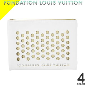 tH_VI CBg p  Nb`obO |[`  fB[X Y  傫 uh v[g  zCg O[ FONDATION LOUIS VUITTON CLUTCH BAG [lR|X