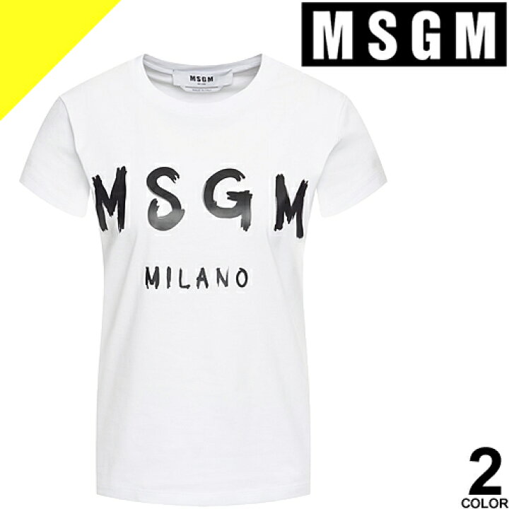 楽天市場】エムエスジーエム MSGM Tシャツ レディース 半袖 クルー 