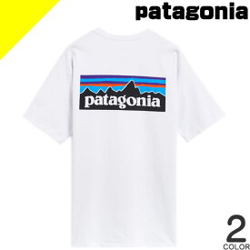 パタゴニア Tシャツ P-6ロゴ レスポンシビリティー メンズ 半袖 ロゴ バックプリント クルーネック 丸首 アウトドア ブランド 大きいサイズ おしゃれ 白 黒 ホワイト ブラック patagonia P-6 LOGO RESPONSIBILI TEE 38504 [ネコポス発送]