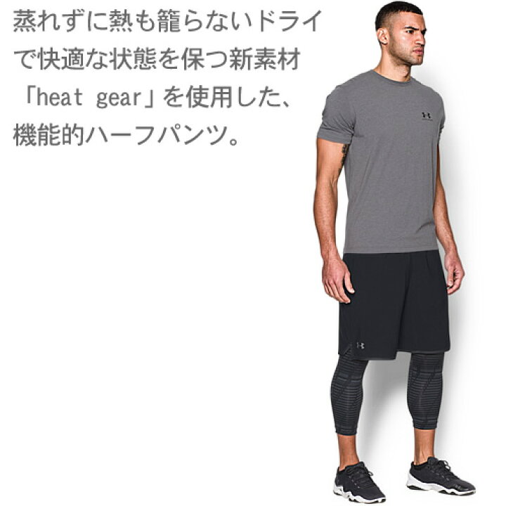 楽天市場 アンダーアーマー Under Armour ハーフパンツ メンズ ヒートギア ロゴ ランニングウェア スポーツウェア 大きいサイズ コーディネート ネコポス発送 Cotonas コトナス