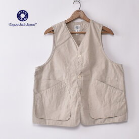 【POST OVERALLS】ポストオーバーオールズDEE Vest (#3502HCP1) ディーベストhemp/cotton poplin natural ヘンプコットンポプリン ナチュラル
