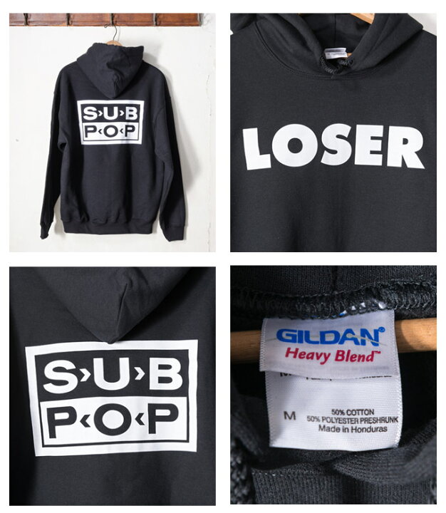 楽天市場】【SUB POP】サブポップLOSER スウェットパーカーブラック : Cott