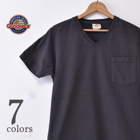 2023年カラー【GOOD WEAR】グッドウェアS/S V neck Pocket T-shirts半袖 VネックポケットTシャツ日本正規代理店 ソーズカンパニー全7色[ネコポス対応]《S-60》