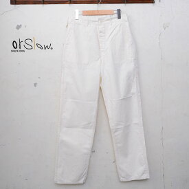 orslow / UNISEX MODEL / FRENCH WORK PANTS / HERRING BONE TWILL COTTON (5000) / ECRU (66) オアスロウ / ユニセックスモデル / フレンチワークパンツ / ヘリンボーンツイルコットン / エクリュ