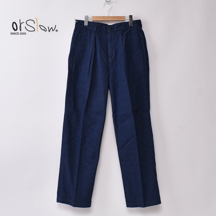 楽天市場】orslow / TWO TUCK DENIM WIDE TROUSERS (03-5021-A81 