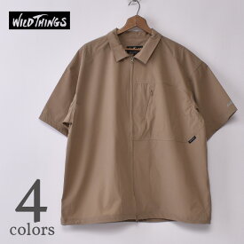 【WILDTHINGS】ワイルドシングスSLANT S/S SHIRT (WT24029AD) スラント S/S シャツ全4色z10x