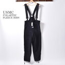 US.Marines (USMC) / POLARTEC FLEECE BIBS / BLACKデッドストック / アメリカ軍 ポーラテック フリース ビブ パンツ