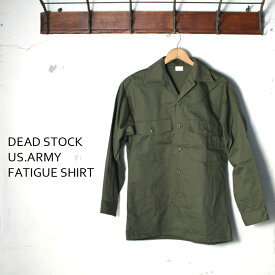 1987年製 デッドストックアメリカ軍US ARMY FATIGUE SHIRTファティーグシャツ ミリタリーシャツオリーブドラブ[ネコポス対応]