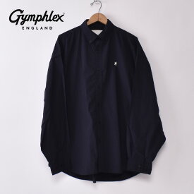 【Gymphlex】ジムフレックスNYLON SHIRTS JACKET (#GY-B0250DNT)ナイロン シャツジャケット MEN全5色 (DK.BLUE・CHARCOAL・OLIVE・NAVY・BLACK)z15x