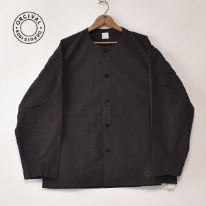 ORCIVAL / Garment Dye Twill Dump Collarless Shirt (#OR-B0421-OOM) �I�[�V�o�� / �K�[�����g�_�C�c�C���_���v�J���[���X�V���c �S2�F�sS-20�t