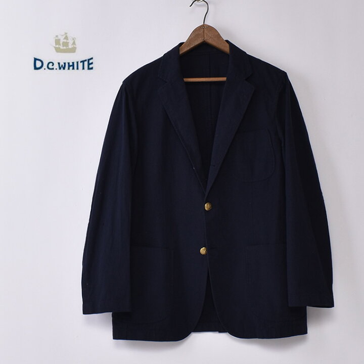 楽天市場】【DC WHITE】ディーシーホワイトCOTTON LINEN NAVY BLAZER 