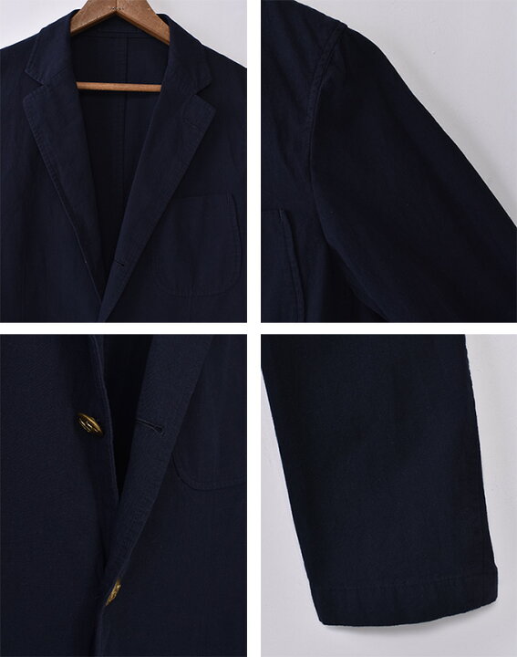 楽天市場】【DC WHITE】ディーシーホワイトCOTTON LINEN NAVY BLAZER 
