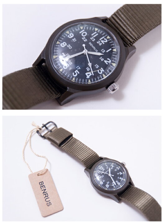 楽天市場】【BENRUS】ベンラスBR763 Military Watch（ミリタリー 