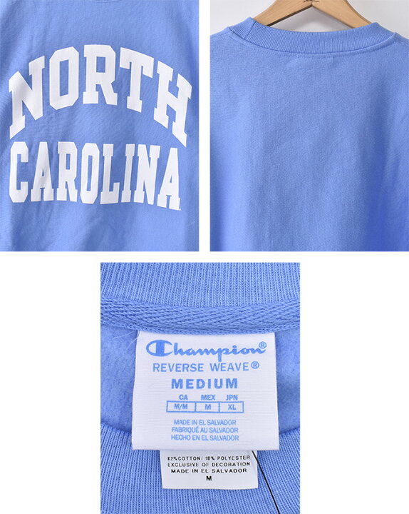 楽天市場】【Champion】チャンピオンUS企画 North Carolina University 