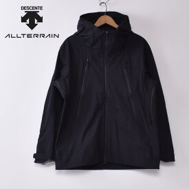 【DESCENTE ALLTERRAIN】デサント オルテラインHARD SHELL JACKET CREAS (DAMXGK30X) ハードシェルジャケット クレアスBLACK ブラック