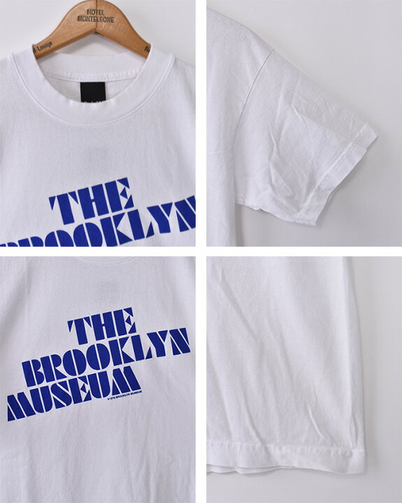 BROOKLYN MUSEUM ONLY NY SHORT SLEEVE T-SHIRTブルックリンミュージアム オンリーニューヨーク 半袖TシャツWHITE ホワイト ネコポス対応 Cott