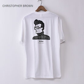 【CHRISTOPHER BROWN】クリストファーブラウン 「artist」SHORT SLEEVE T-SHIRT半袖TシャツWHITE ホワイト [ネコポス対応]