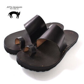 【JUTTA NEUMANN】ユッタ ニューマンALICE/BIRKENSTOCK SOLEアリス/ビルケンシュトックソールラウンドタイプ レザー サンダルLATIGO LEATHER ラティゴレザーBLACK ブラック