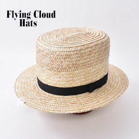 【FLYING CLOUD HATS BY AMISH】フライングクラウドハットSTRAW HAT WITH RIBBON AND BOWアーミッシュハットパナマハット パナマ帽 麦わら帽 ストローハット