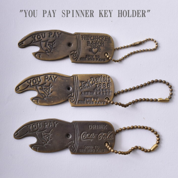 楽天市場】YOU PAY SPINNER KEY HOLDER真鍮製 栓抜きキーホルダー 